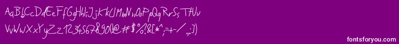 fuente JakobsHandwritingTtf – Fuentes Blancas Sobre Fondo Morado
