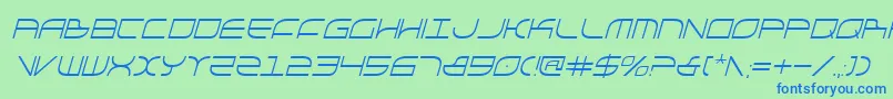 Galgaci Font – Blue Fonts on Green Background