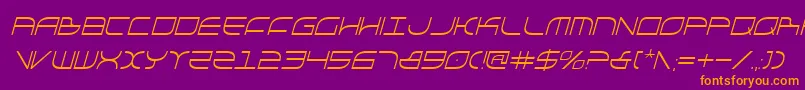 Galgaci Font – Orange Fonts on Purple Background