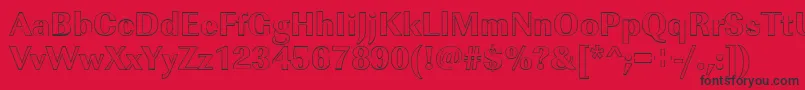 ImperialouXboldRegular Font – Black Fonts on Red Background