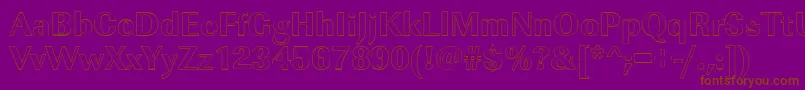 ImperialouXboldRegular-Schriftart – Braune Schriften auf violettem Hintergrund