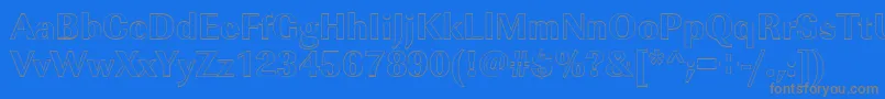 ImperialouXboldRegular-Schriftart – Graue Schriften auf blauem Hintergrund