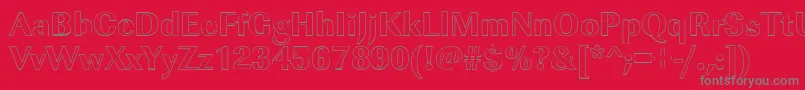 ImperialouXboldRegular-Schriftart – Graue Schriften auf rotem Hintergrund