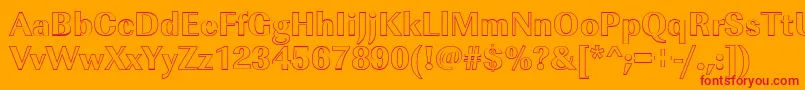 ImperialouXboldRegular Font – Red Fonts on Orange Background