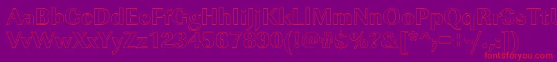 ImperialouXboldRegular-Schriftart – Rote Schriften auf violettem Hintergrund