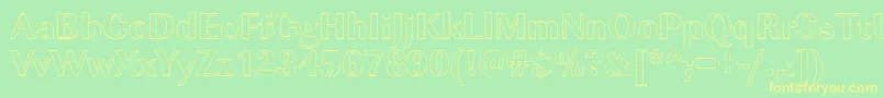 ImperialouXboldRegular Font – Yellow Fonts on Green Background