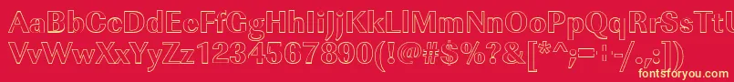 ImperialouXboldRegular Font – Yellow Fonts on Red Background