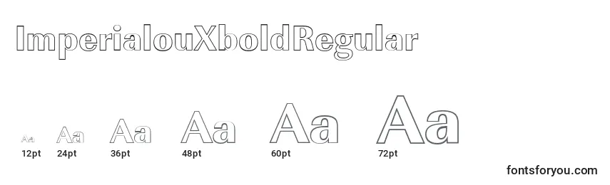 Размеры шрифта ImperialouXboldRegular