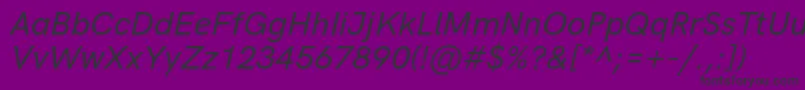 Fonte HkgroteskMediumitalic – fontes pretas em um fundo violeta