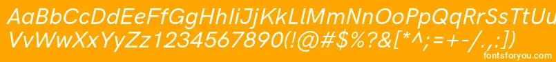 HkgroteskMediumitalic Font – White Fonts on Orange Background