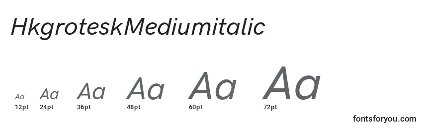 Größen der Schriftart HkgroteskMediumitalic (73438)