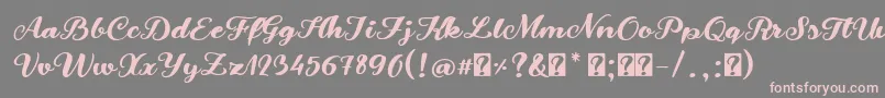 SnowmandudesRegular Font – Pink Fonts on Gray Background