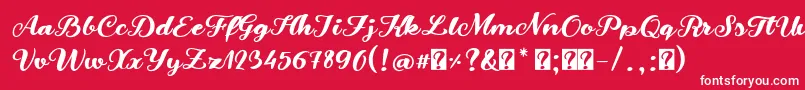 SnowmandudesRegular Font – White Fonts on Red Background