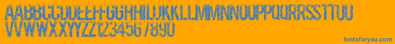 Grassevent Font – Blue Fonts on Orange Background