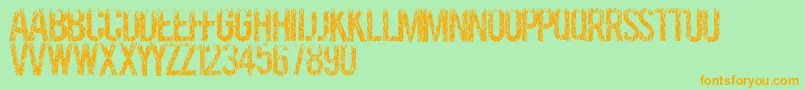 Grassevent Font – Orange Fonts on Green Background