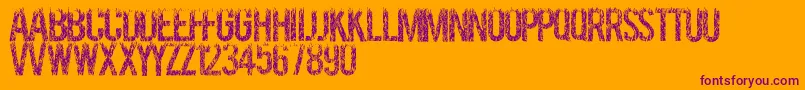 Grassevent Font – Purple Fonts on Orange Background