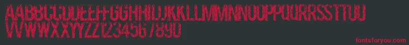 Grassevent Font – Red Fonts on Black Background