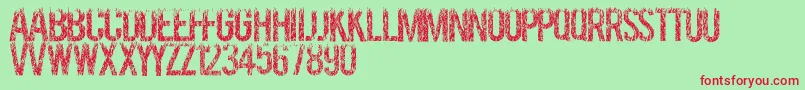 Grassevent Font – Red Fonts on Green Background