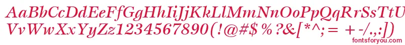 Czcionka ItcEspritLtMediumItalic – czerwone czcionki