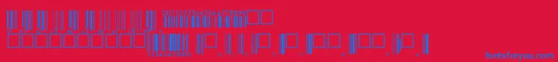 Upcbwrp36tt Font – Blue Fonts on Red Background