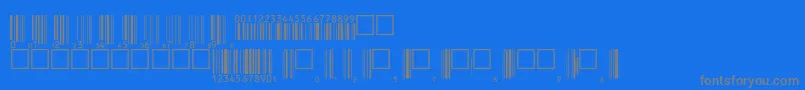 Upcbwrp36tt Font – Gray Fonts on Blue Background