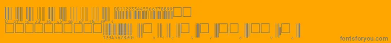 Upcbwrp36tt Font – Gray Fonts on Orange Background