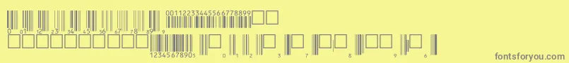 Upcbwrp36tt Font – Gray Fonts on Yellow Background