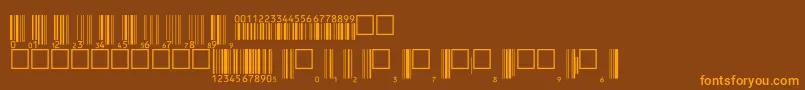 Upcbwrp36tt Font – Orange Fonts on Brown Background