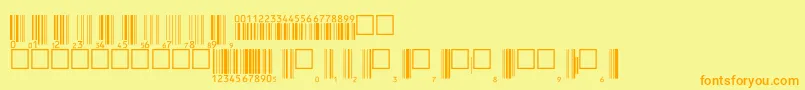 Fonte Upcbwrp36tt – fontes laranjas em um fundo amarelo