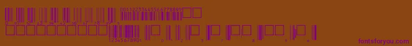 Upcbwrp36tt Font – Purple Fonts on Brown Background