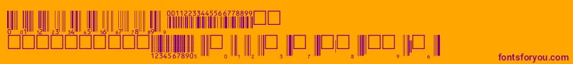 Upcbwrp36tt-fontti – violetit fontit oranssilla taustalla