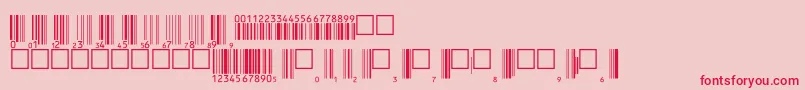 Upcbwrp36tt-Schriftart – Rote Schriften auf rosa Hintergrund