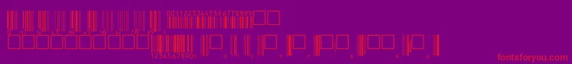 Upcbwrp36tt Font – Red Fonts on Purple Background