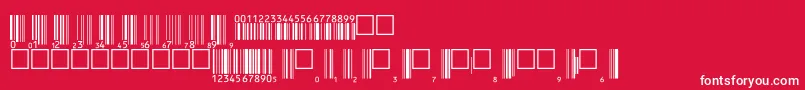 フォントUpcbwrp36tt – 赤い背景に白い文字