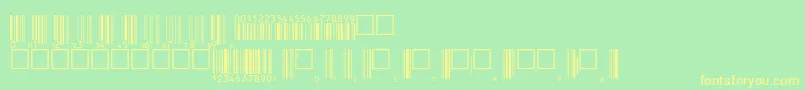 Upcbwrp36tt Font – Yellow Fonts on Green Background