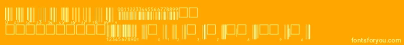 Upcbwrp36tt-Schriftart – Gelbe Schriften auf orangefarbenem Hintergrund