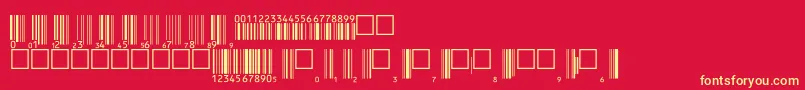 Upcbwrp36tt Font – Yellow Fonts on Red Background