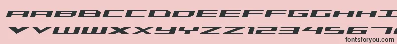 フォントTriremeexpital – ピンクの背景に黒い文字