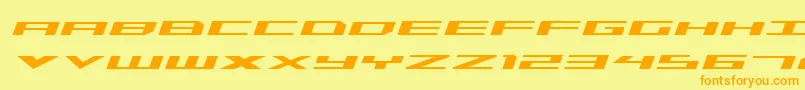 Triremeexpital Font – Orange Fonts on Yellow Background