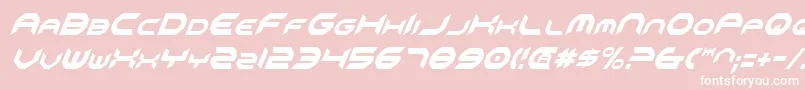 OmniGirlCondensedItalic Font – White Fonts on Pink Background