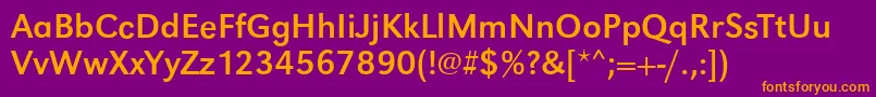 GroteskstdRegular Font – Orange Fonts on Purple Background