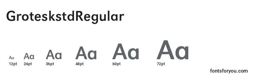 GroteskstdRegular Font Sizes