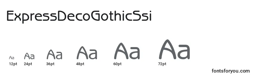 ExpressDecoGothicSsi Font Sizes