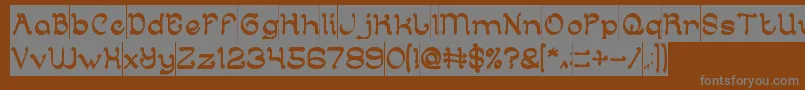 ArabianKnightInverse Font – Gray Fonts on Brown Background