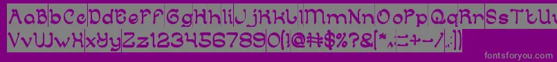 Czcionka ArabianKnightInverse – szare czcionki na fioletowym tle