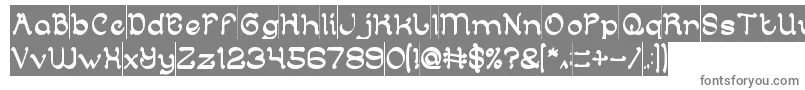 ArabianKnightInverse-fontti – harmaat kirjasimet valkoisella taustalla
