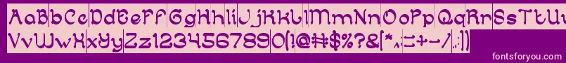 ArabianKnightInverse Font – Pink Fonts on Purple Background