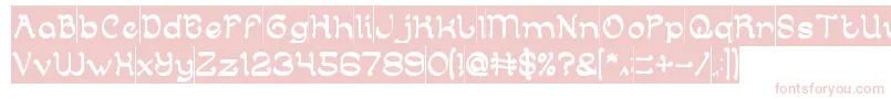 Шрифт ArabianKnightInverse – розовые шрифты на белом фоне