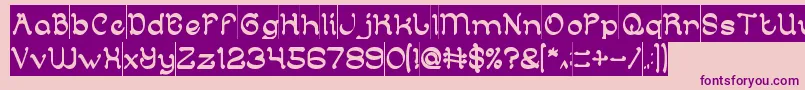 ArabianKnightInverse Font – Purple Fonts on Pink Background