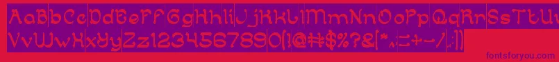 ArabianKnightInverse Font – Purple Fonts on Red Background